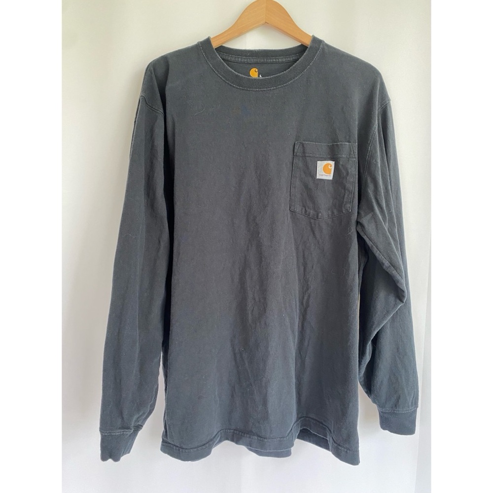 Carhartt Original Fit Heavyweight Size Large Long Sleeve Pocket Dog